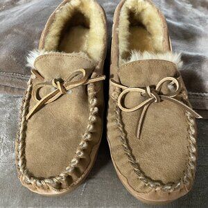 Lk New LL Bean Sheepskin Suede Slippers-Womens sz 9M